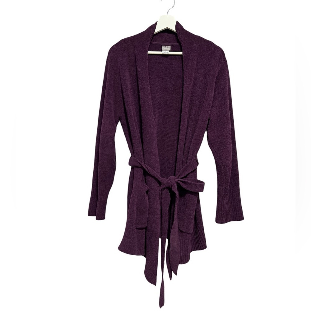 NATORI Soft & Cozy Tie Waist Cardigan Sweater